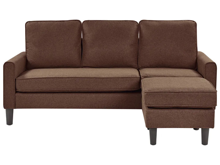 Brown sectional sofa on a white background