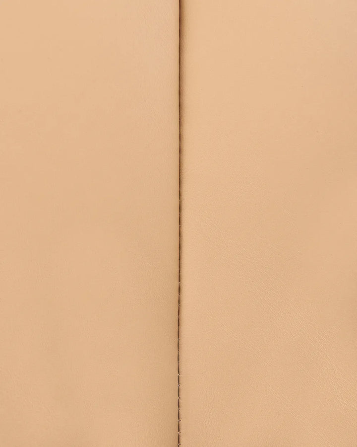 Massage Chair with Footstool Faux Leather Light Brown Kars