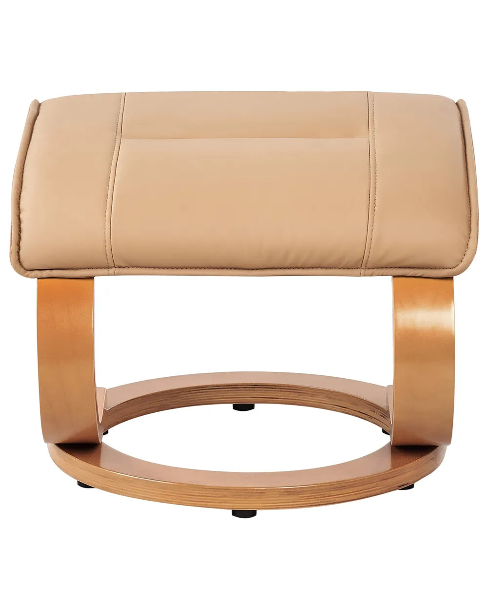 Massage Chair with Footstool Faux Leather Light Brown Kars