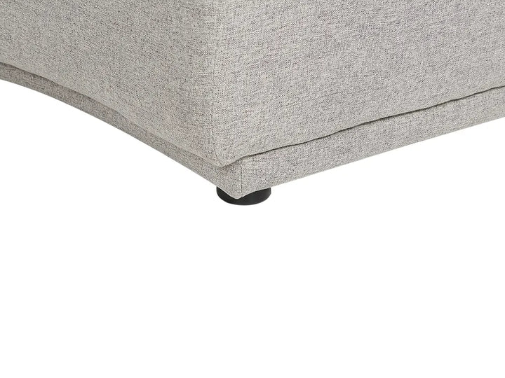 Curved Sofa 6 Seater Faux Linen Light Grey Andina