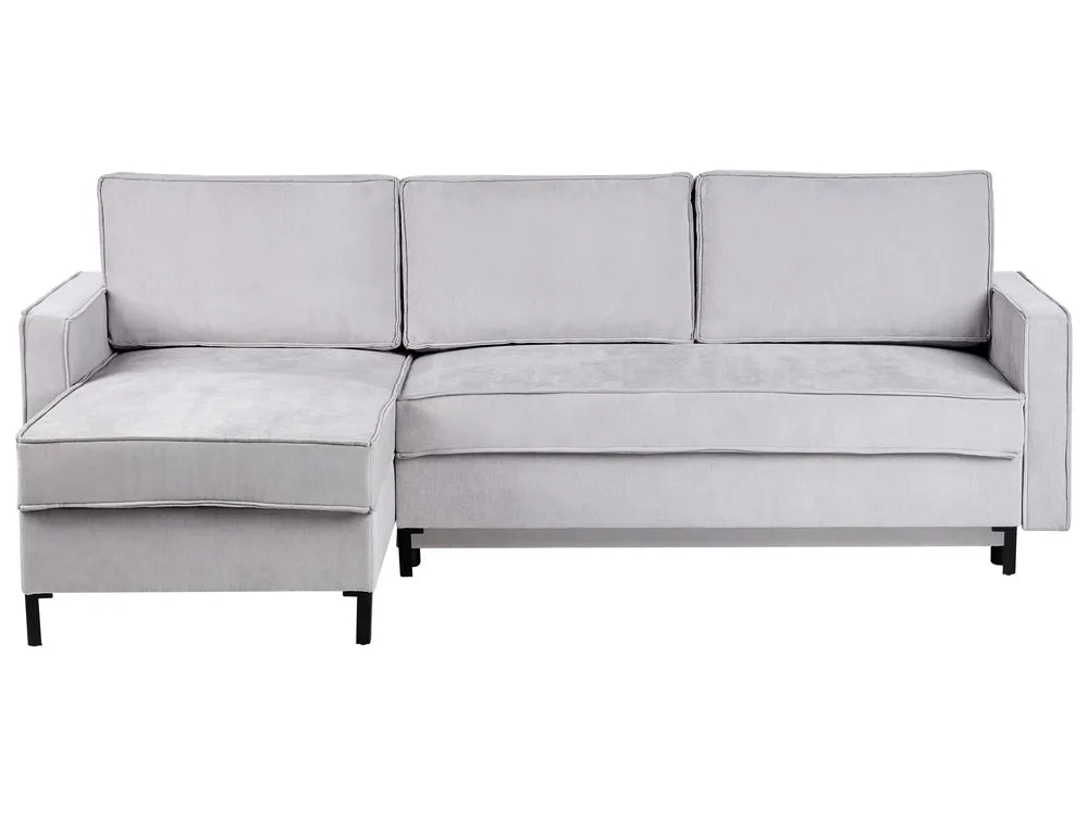 Gray sectional sofa on a white background