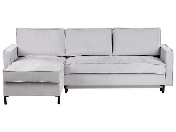 Gray sectional sofa on a white background