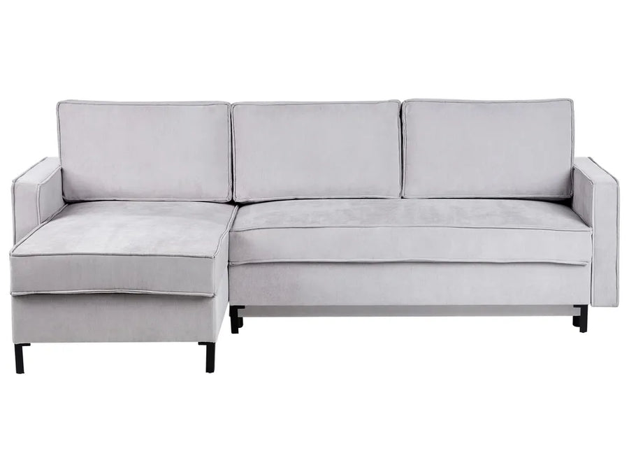 Gray sectional sofa on a white background