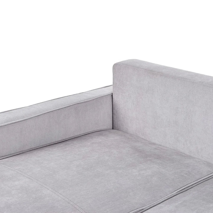 Corner Sofa Bed 3 Seater Fabric Light Grey with Storage Right Hand Bramblett