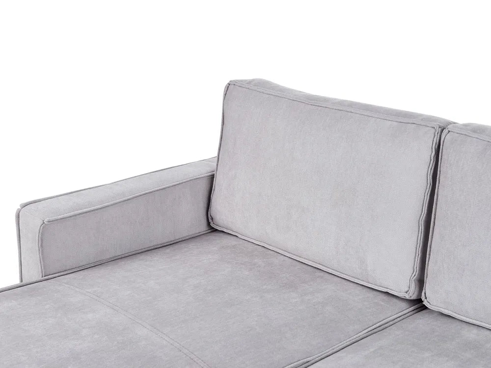 Corner Sofa Bed 3 Seater Fabric Light Grey with Storage Right Hand Bramblett