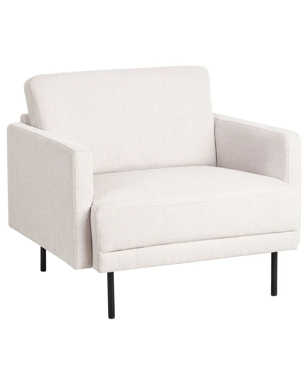 Beige armchair on a white background
