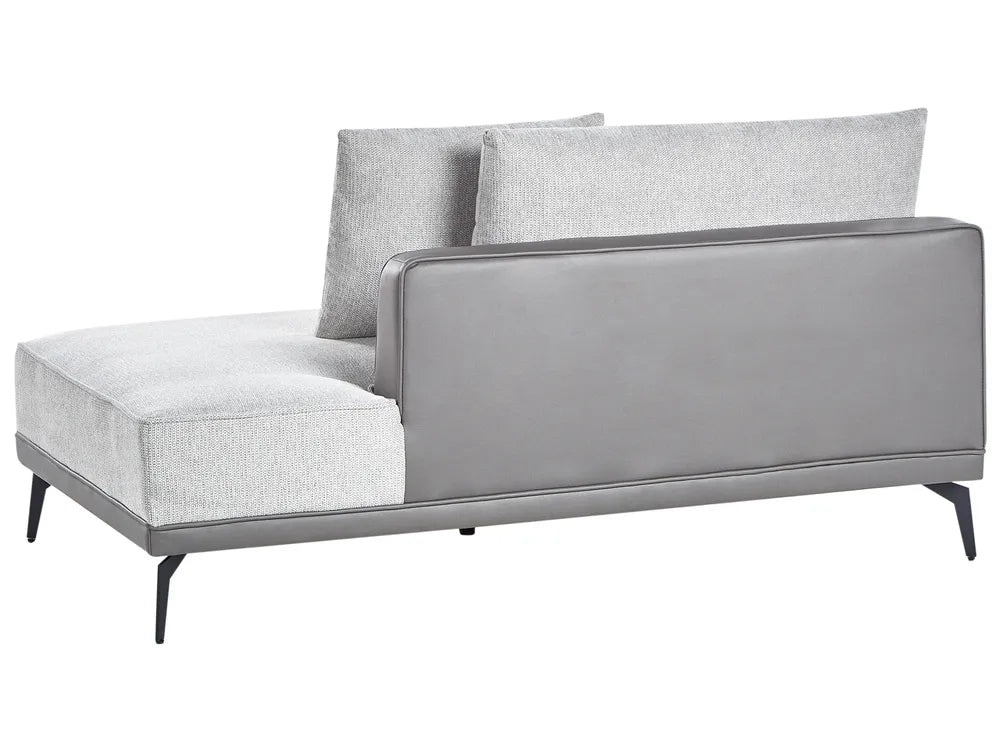 Corner Sofa 3 Seater Fabric Light Grey Right Hand Deaneen