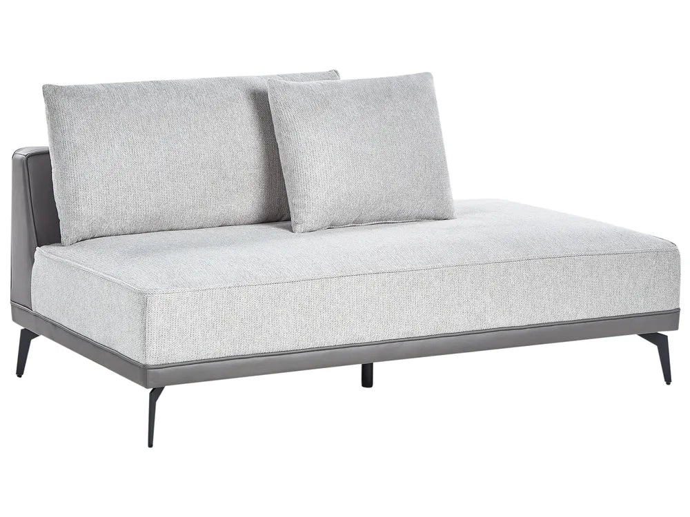 Corner Sofa 3 Seater Fabric Light Grey Right Hand Deaneen