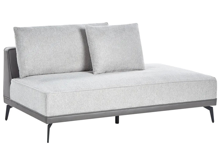 Corner Sofa 3 Seater Fabric Light Grey Right Hand Deaneen