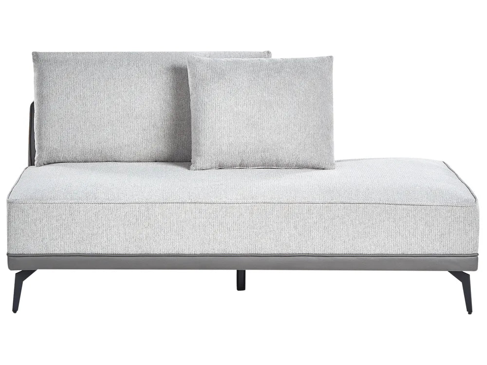 Corner Sofa 3 Seater Fabric Light Grey Right Hand Deaneen