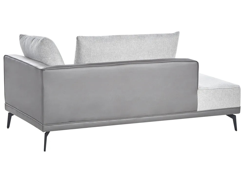 Corner Sofa 3 Seater Fabric Light Grey Right Hand Deaneen