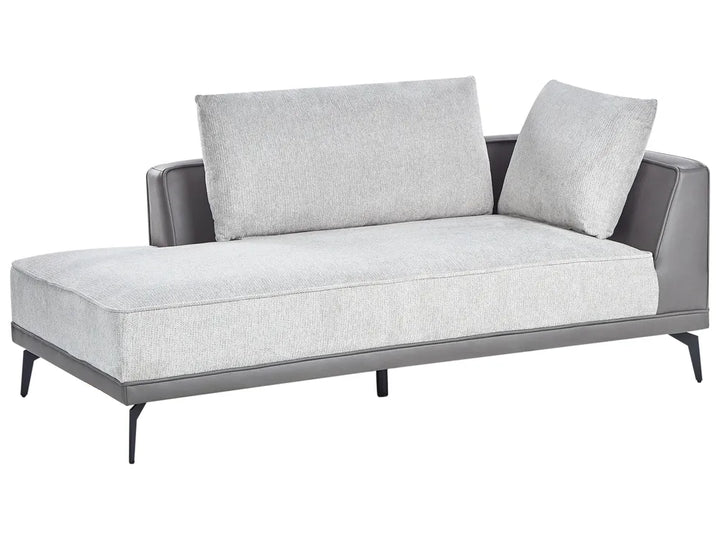 Corner Sofa 3 Seater Fabric Light Grey Right Hand Deaneen