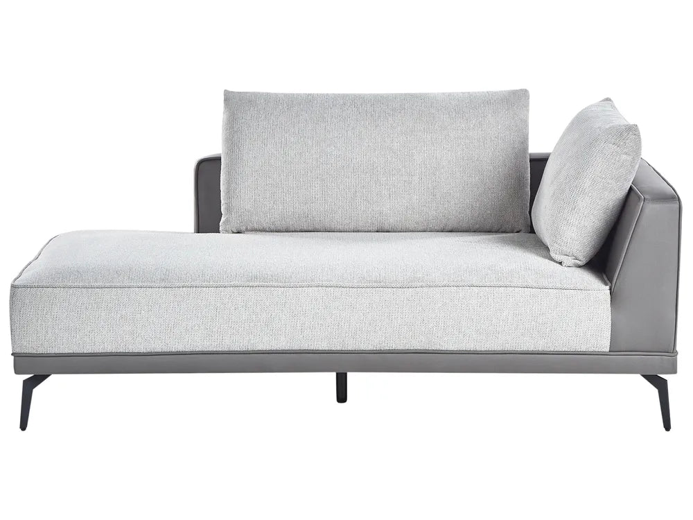 Corner Sofa 3 Seater Fabric Light Grey Right Hand Deaneen