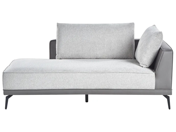 Corner Sofa 3 Seater Fabric Light Grey Right Hand Deaneen