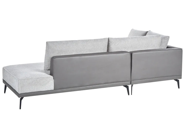 Corner Sofa 3 Seater Fabric Light Grey Right Hand Deaneen
