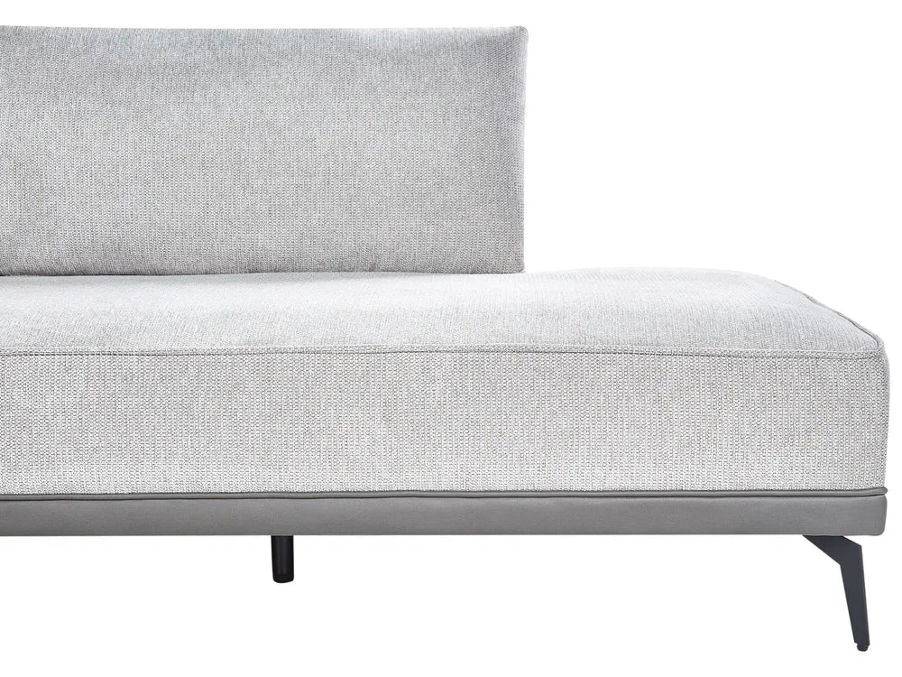 Corner Sofa 3 Seater Fabric Light Grey Right Hand Deaneen