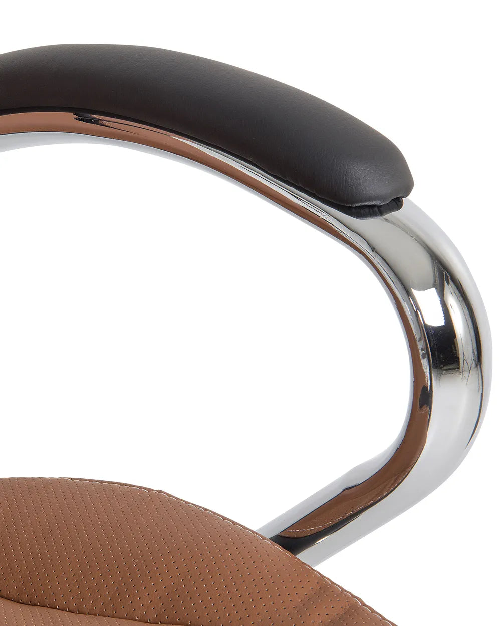 Office Chair Brown Smooth Rolling Castors Azteca