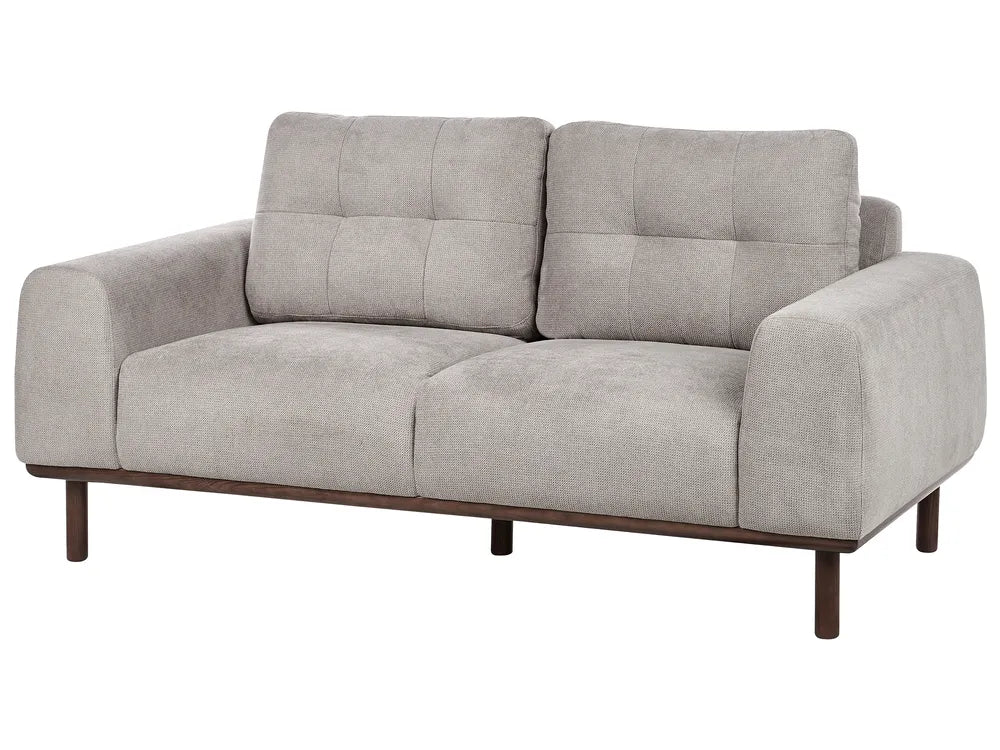 Sofa 2 Seater Fabric Light Grey Demacio