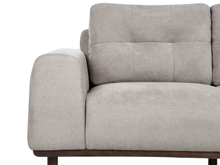 Sofa 2 Seater Fabric Light Grey Demacio