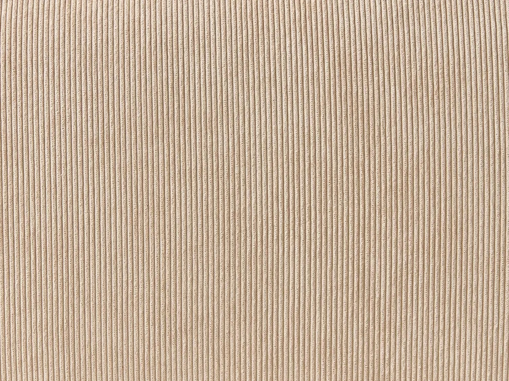 Corner Sofa 3 Seater Corduroy Beige Left Hand Rafael