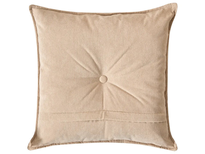 Corner Sofa 3 Seater Corduroy Beige Left Hand Rafael