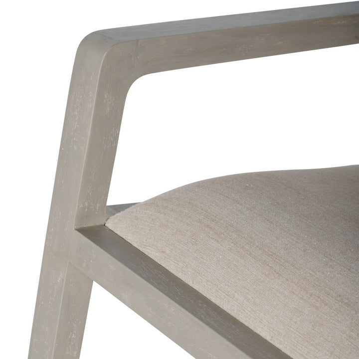 Libra Campbell Antiqued Upholstered Natural Rocking Chair