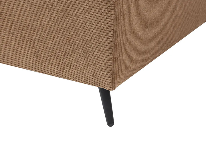 Corner Sofa 4 Seater Corduroy Brown Left Hand Flexa