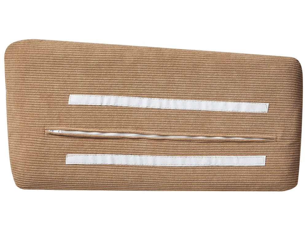 Corner Sofa 4 Seater Corduroy Brown Left Hand Flexa