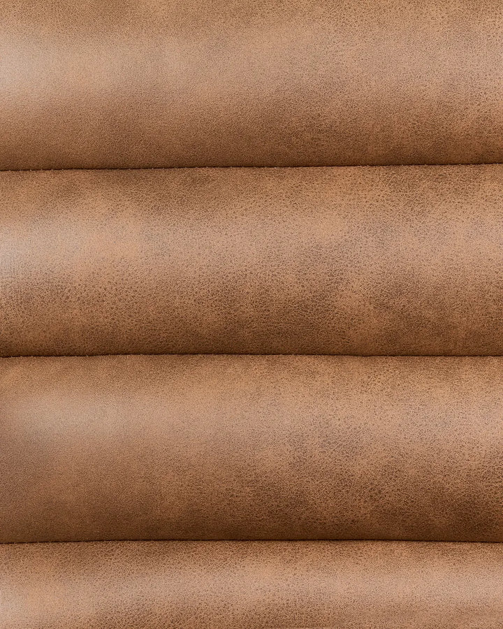 Armchair Faux Leather Brown Poly