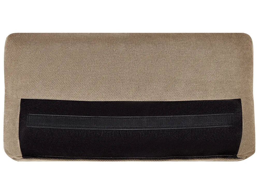 Sofa 3 Seater Fabric Light Brown Raimund