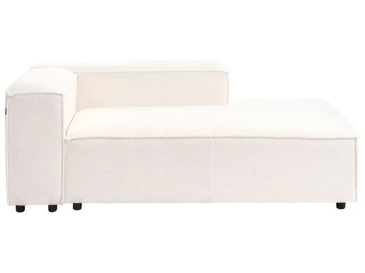 Modular Corner Sofa 2 Seater Boucle Off-White with Ottoman Left Hand Oakham