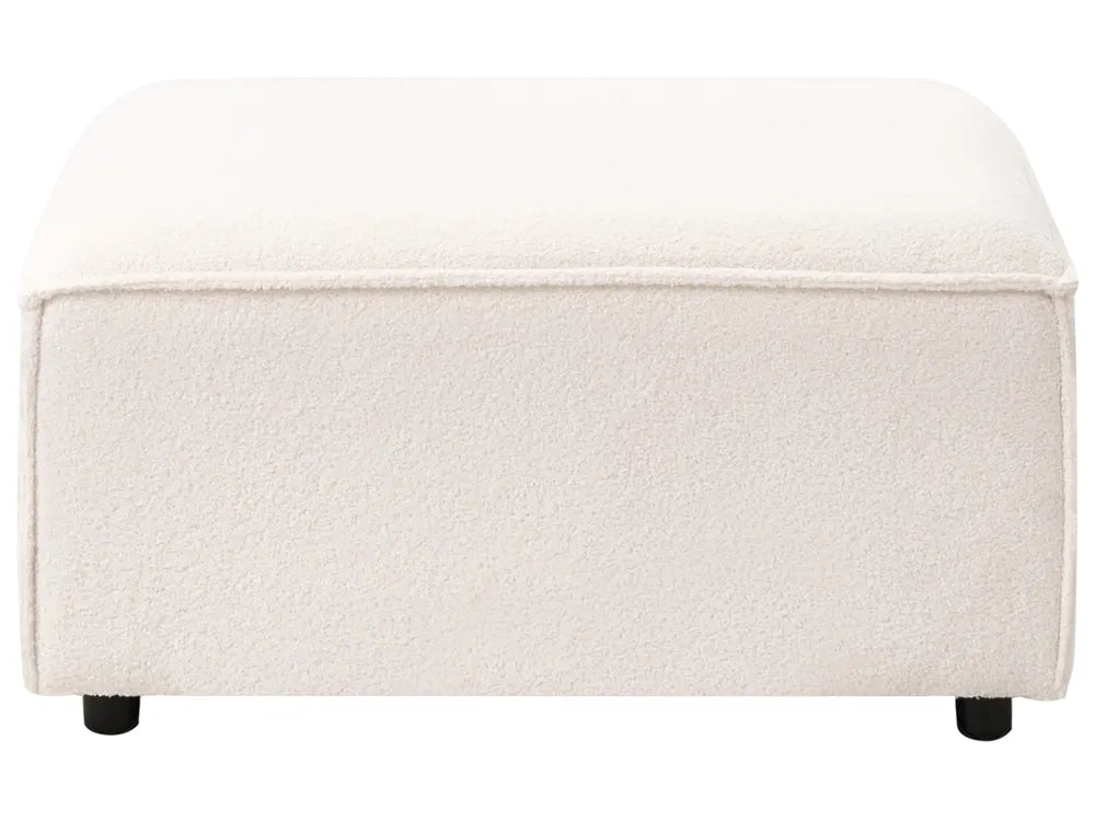 Modular Corner Sofa 2 Seater Boucle Off-White with Ottoman Left Hand Oakham