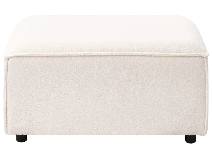 Modular Corner Sofa 2 Seater Boucle Off-White with Ottoman Left Hand Oakham