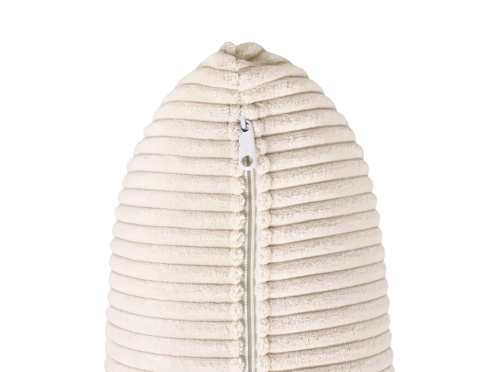 Corner Sofa 4 Seater Corduroy Beige Right Hand Ninja