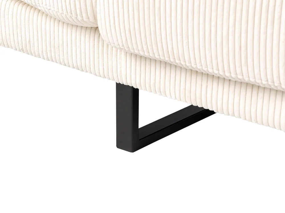 Corner Sofa 4 Seater Corduroy Beige Right Hand Ninja