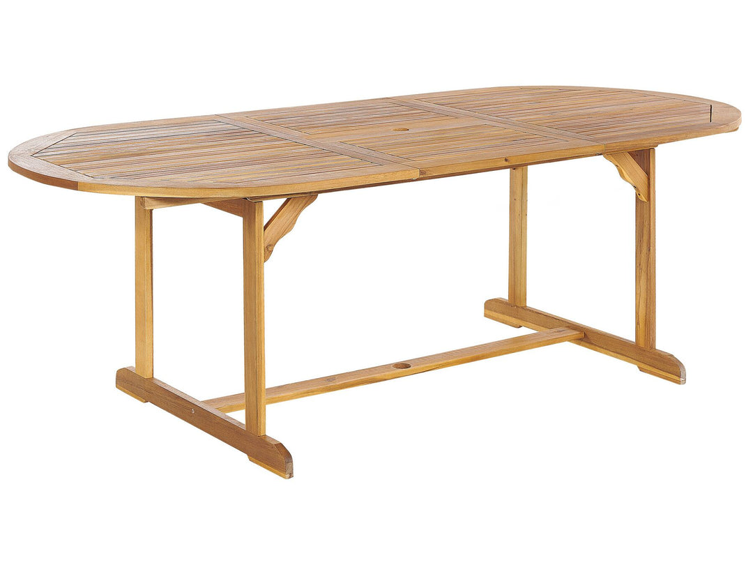 Maui Extending Garden Dining Table 160/220 cm 100 cm Acacia Wood Light Brown