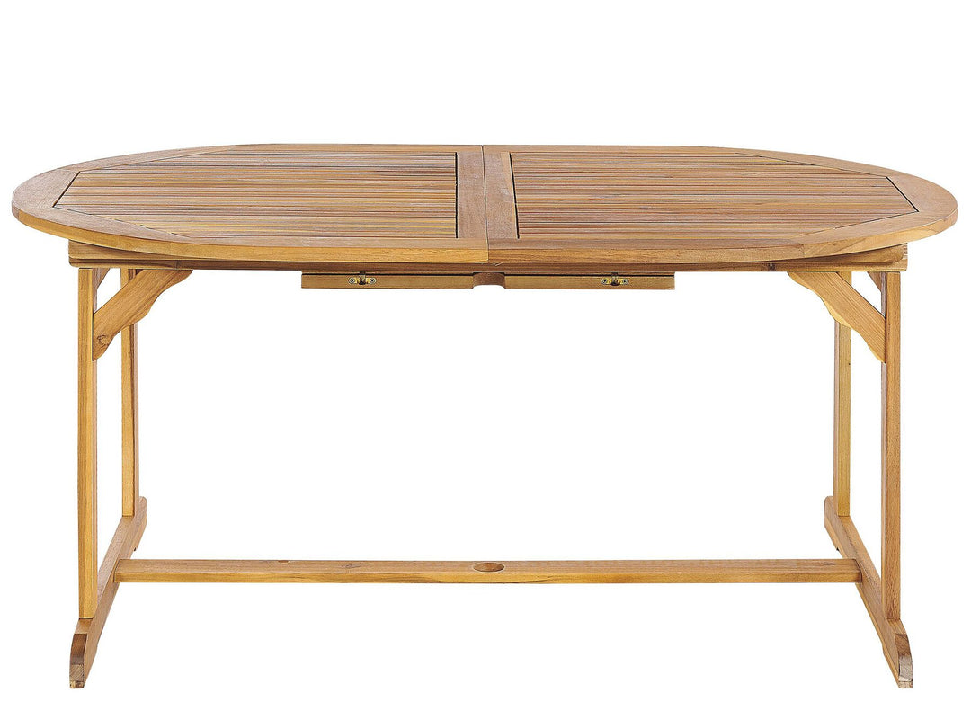 Maui Extending Garden Dining Table 160/220 cm 100 cm Acacia Wood Light Brown