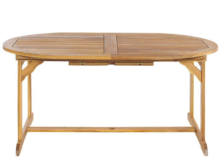 Maui Extending Garden Dining Table 160/220 cm 100 cm Acacia Wood Light Brown