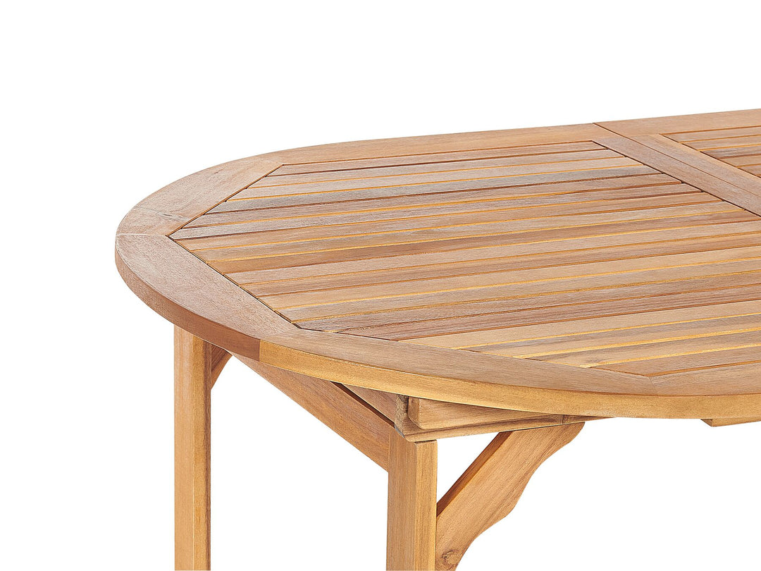 Maui Extending Garden Dining Table 160/220 cm 100 cm Acacia Wood Light Brown