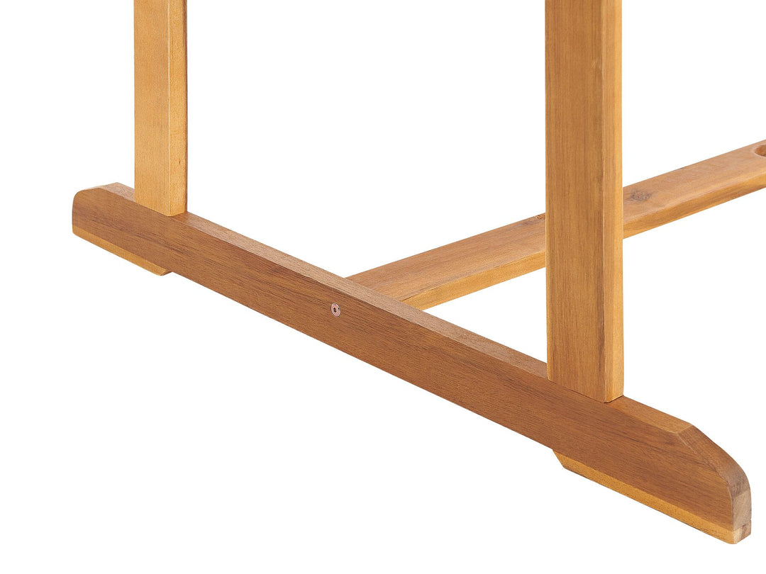Maui Extending Garden Dining Table 160/220 cm 100 cm Acacia Wood Light Brown