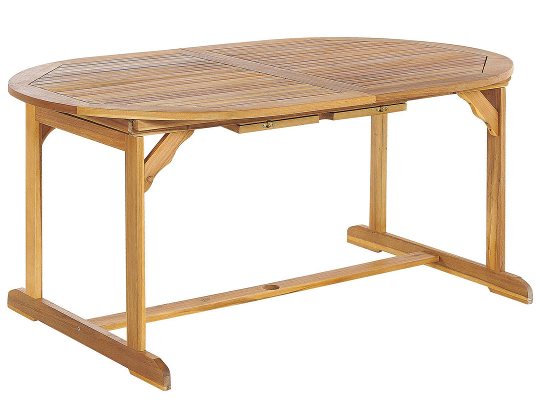 Maui Extending Garden Dining Table 160/220 cm 100 cm Acacia Wood Light Brown