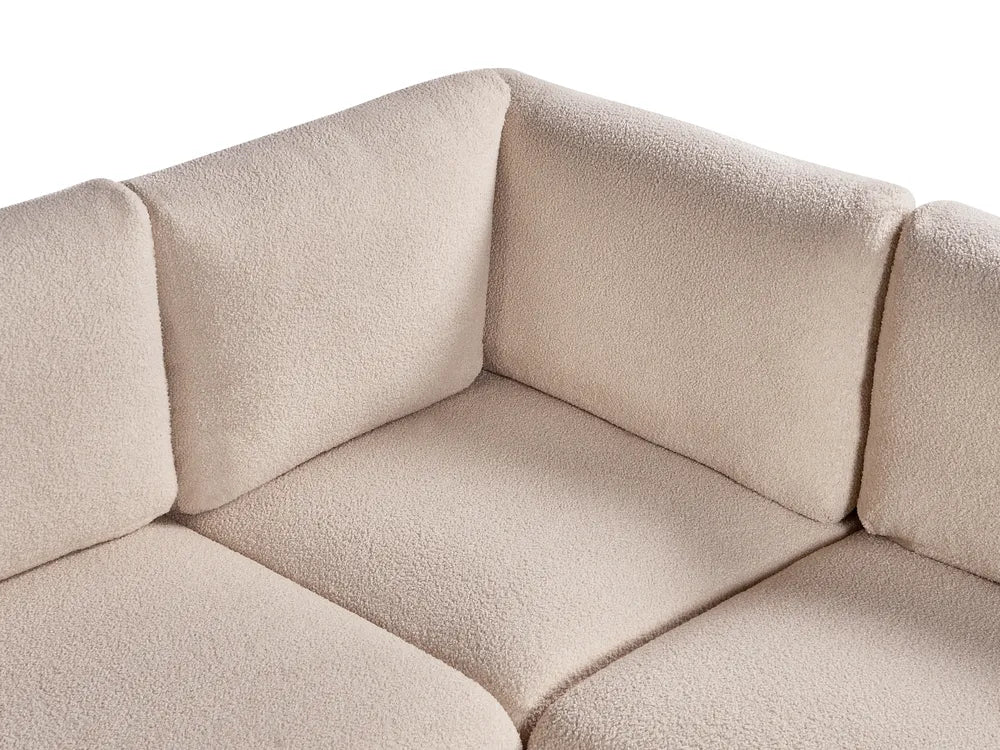 Modular U-Shape Sofa 8 Seater Boucle Beige Leiani