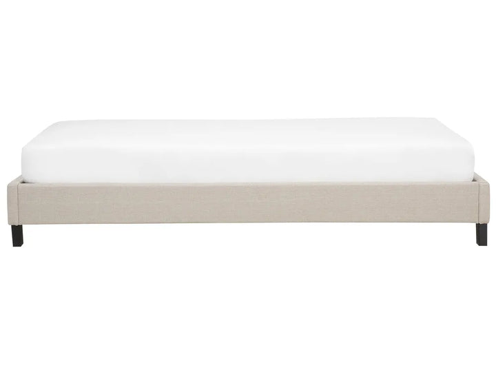 Bed without Headboard Fabric 90 x 200 cm (EU Single) Beige Malina
