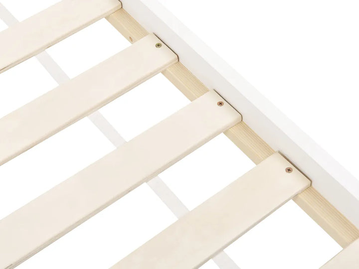 Kids Bed House Pine Wood 90 x 200 cm (EU Single) White Schlesinger