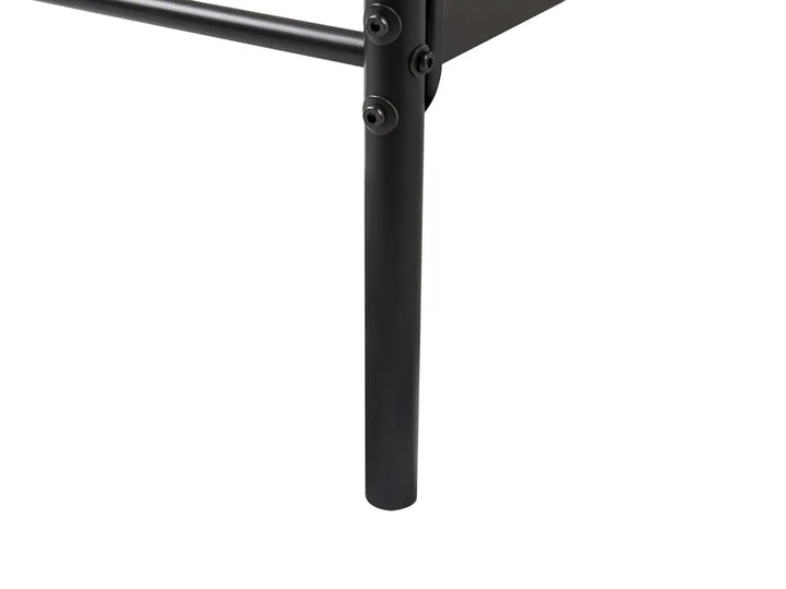 Four Poster Bed Metal 90 x 200 cm (EU Single) Black Zelai