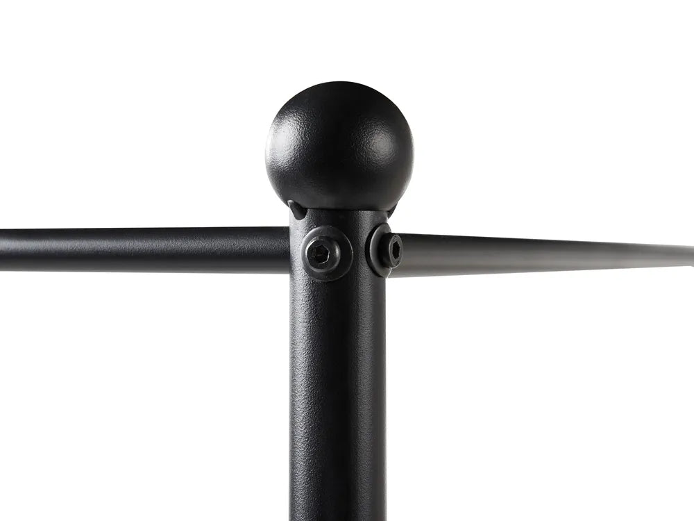 Four Poster Bed Metal 90 x 200 cm (EU Single) Black Zelai