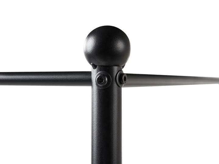 Four Poster Bed Metal 90 x 200 cm (EU Single) Black Zelai