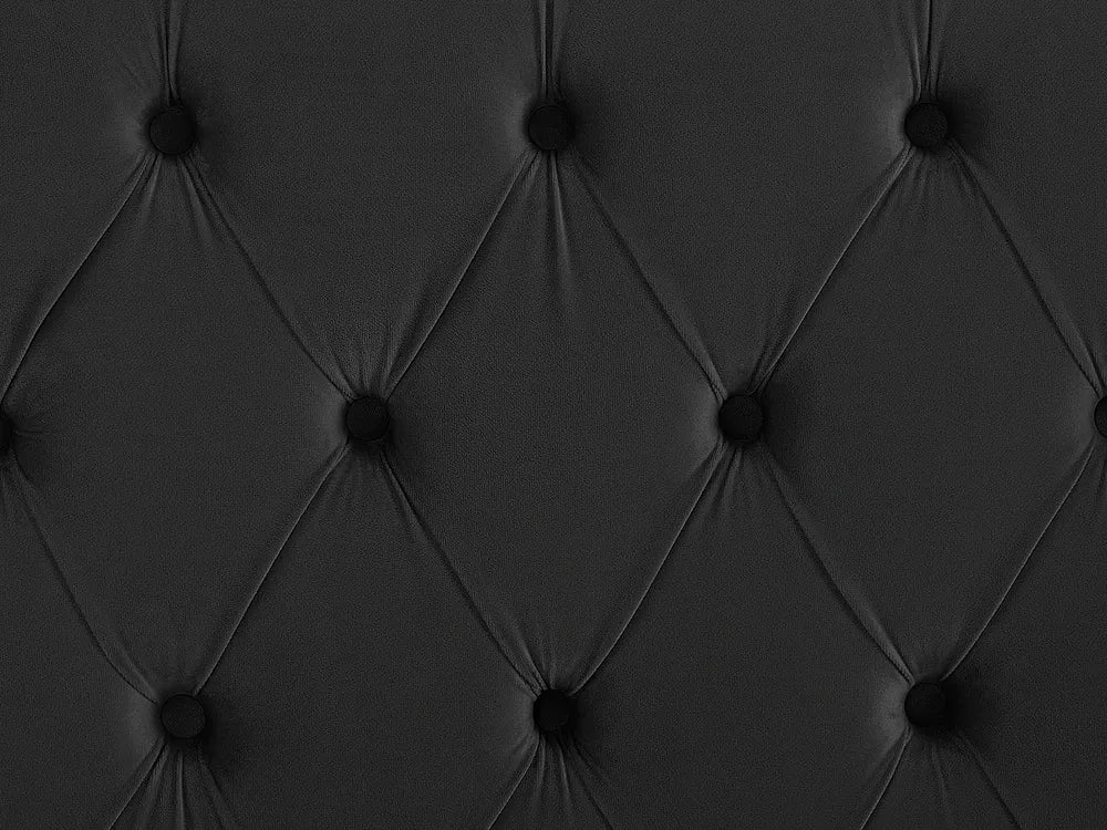 Bed Velvet 160 x 200 cm (EU King Size) Black Harlow