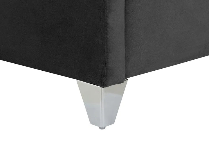 Bed Velvet 160 x 200 cm (EU King Size) Black Harlow