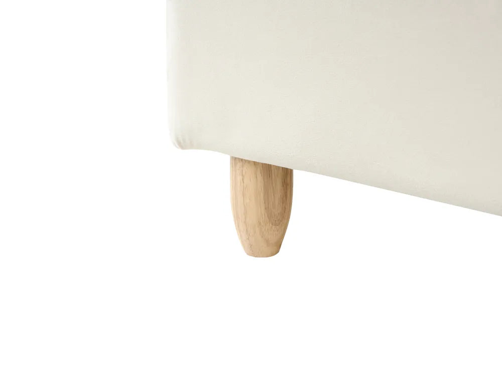Kids Bed Rabbit Velvet 90 x 200 cm (EU Single) Beige Ariani